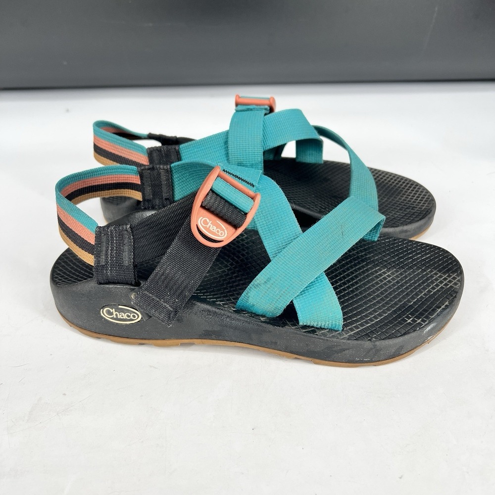 Chaco Z/1 Classic Sandals Men's Retro Orange Teal Colors Size 8